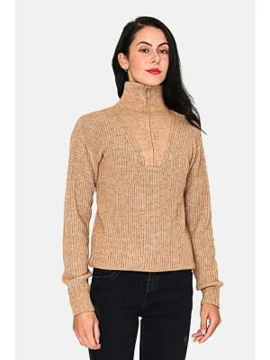 ASSUILI Kaszmirowy sweter w kolorze beżowym rozmiar: 36