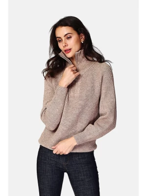 ASSUILI Kaszmirowy sweter w kolorze beżowym rozmiar: 34