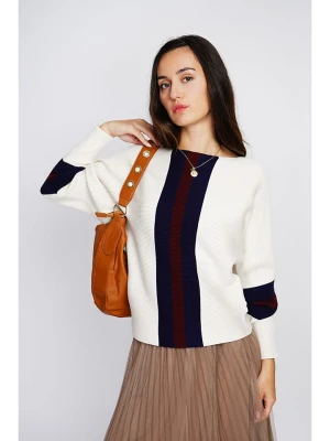 ASSUILI Kaszmirowy sweter w kolorze białym rozmiar: 36