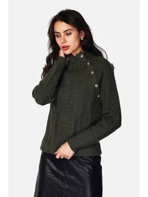 ASSUILI Kaszmirowy sweter w kolorze khaki rozmiar: 42