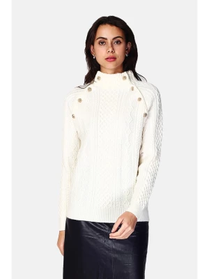 ASSUILI Kaszmirowy sweter w kolorze kremowym rozmiar: 36