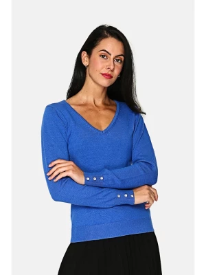 ASSUILI Kaszmirowy sweter w kolorze niebieskim rozmiar: 40