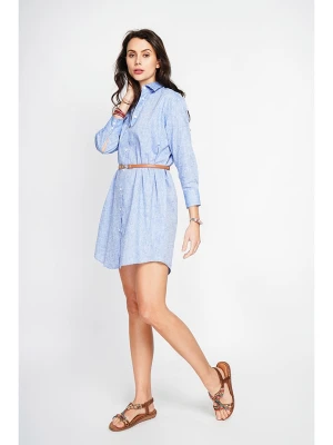 ASSUILI Lniana sukienka w kolorze błękitnym rozmiar: 38