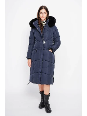 ASSUILI Płaszcz pikowany w kolorze granatowym rozmiar: 34