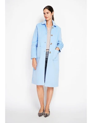 ASSUILI Płaszcz przejściowy w kolorze błękitnym rozmiar: 38