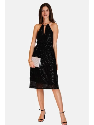 ASSUILI Sukienka cekinowa w kolorze czarnym rozmiar: 36