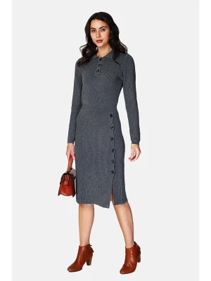 ASSUILI Sukienka dzianinowa w kolorze antracytowym rozmiar: 42