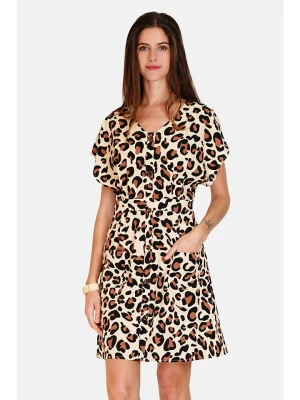 ASSUILI Sukienka w kolorze beżowo-jasnobrązowym rozmiar: 42