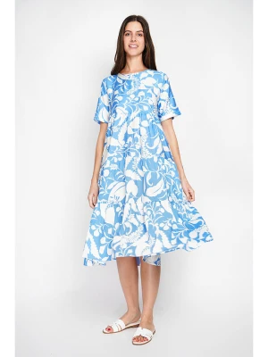 ASSUILI Sukienka w kolorze biało-błękitnym rozmiar: 42
