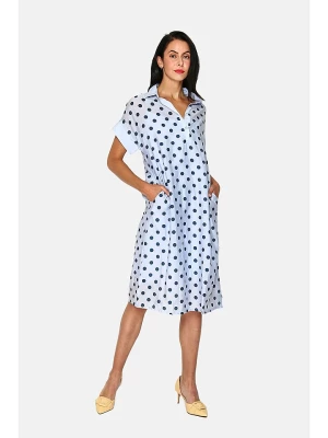 ASSUILI Sukienka w kolorze biało-niebieskim rozmiar: 40