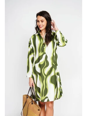 ASSUILI Sukienka w kolorze biało-zielonym rozmiar: 40