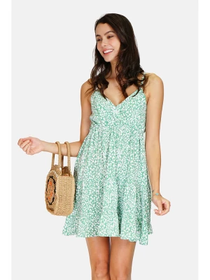 ASSUILI Sukienka w kolorze biało-zielonym rozmiar: 36