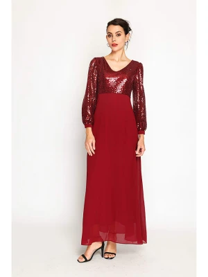 ASSUILI Sukienka w kolorze bordowym rozmiar: 38