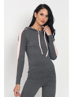 ASSUILI Sweter w kolorze antracytowo-jasnoróżowym rozmiar: 36