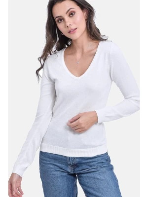 ASSUILI Sweter w kolorze białym rozmiar: 36