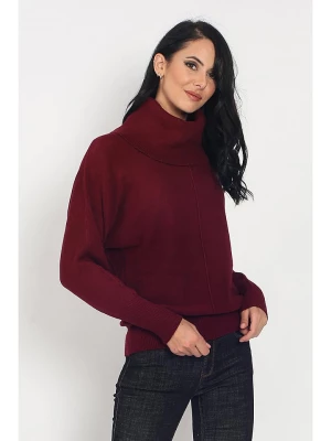 ASSUILI Sweter w kolorze bordowym rozmiar: 36