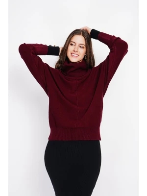 ASSUILI Sweter w kolorze bordowym rozmiar: 40