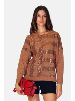 ASSUILI Sweter w kolorze jasnobrązowym rozmiar: 40