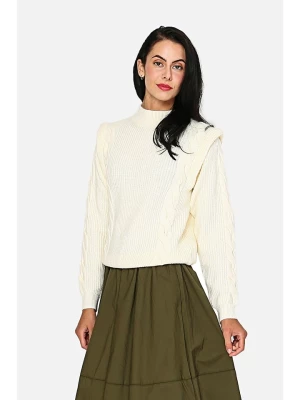 ASSUILI Sweter w kolorze kremowym rozmiar: 34