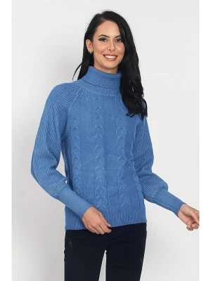 ASSUILI Sweter w kolorze niebieskim rozmiar: 38