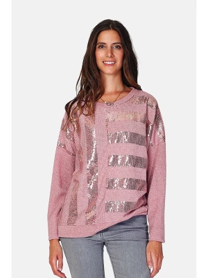 ASSUILI Sweter w kolorze szaroróżowym rozmiar: 40