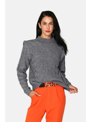 ASSUILI Sweter w kolorze szarym rozmiar: 42