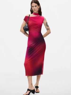 Asymetryczna drapowana sukienka Desigual