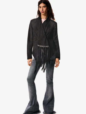 Asymetryczna kurtka 100% skórzana Masha Popova Desigual