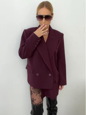 Asymetryczna marynarka oversize WINNET - bordowa  magmac 