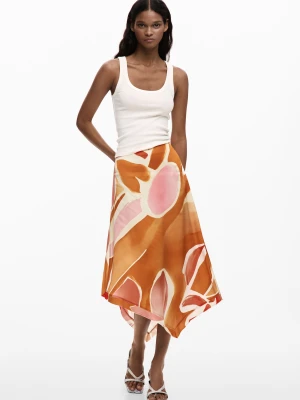 Asymetryczna spódnica płatki Desigual