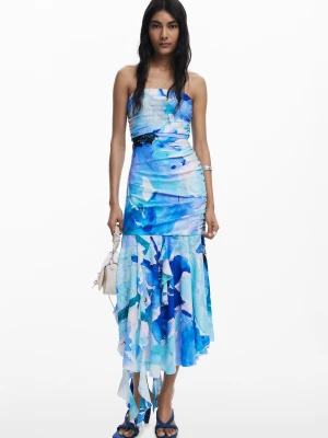 Asymetryczna sukienka bandeau Desigual