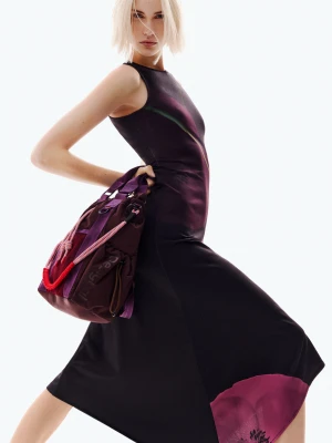 Asymetryczna sukienka makowa Desigual