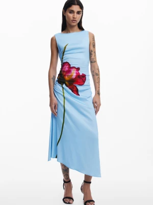 Asymetryczna sukienka orchidea Desigual