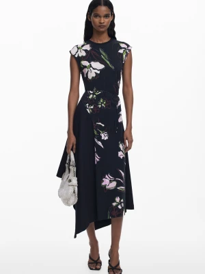 Asymetryczna sukienka w kwiaty Desigual