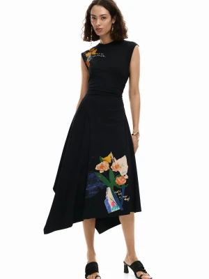 Asymetryczna sukienka w kwiaty Desigual