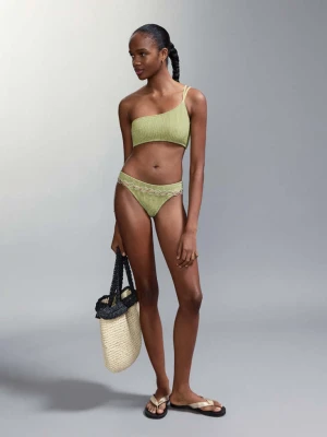 Asymetryczne bikini z klasycznymi figami zielony - Dziewczyna - - MANGO TEEN