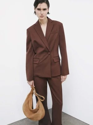 Asymetryczny blezer z gabardyny PATRIZIA PEPE