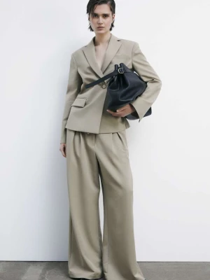 Asymetryczny blezer z gabardyny PATRIZIA PEPE