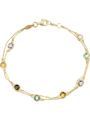 ATELIER DU DIAMANT Złota bransoletka "Colormix" z kamieniami szlachetnymi rozmiar: onesize