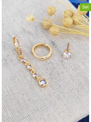 atelier MIU Kolczyki-kreole (3 szt.) z cyrkoniami rozmiar: onesize