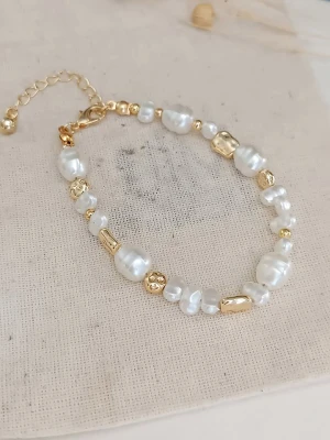 atelier MIU Pozłacana bransoletka z elementami ozdobnymi rozmiar: onesize