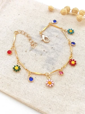 atelier MIU Pozłacana bransoletka z kryształami rozmiar: onesize