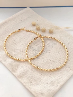 atelier MIU Pozłacane kolczyki-kreole rozmiar: onesize