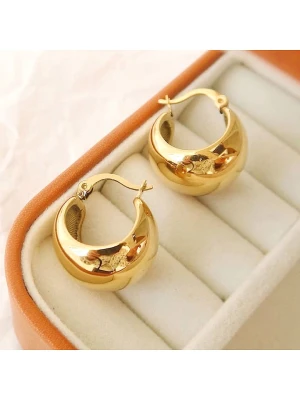 Zdjęcie produktu atelier MIU Pozłacane kolczyki-kreole rozmiar: onesize