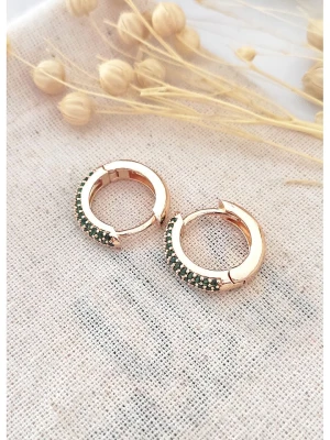 atelier MIU Pozłacane kolczyki-kreole z cyrkoniami rozmiar: onesize