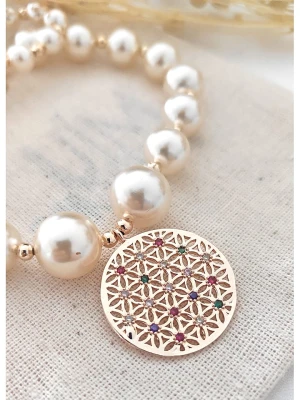 atelier MIU Pozłacany naszyjnik z cyrkoniami - dł. 42 cm rozmiar: onesize