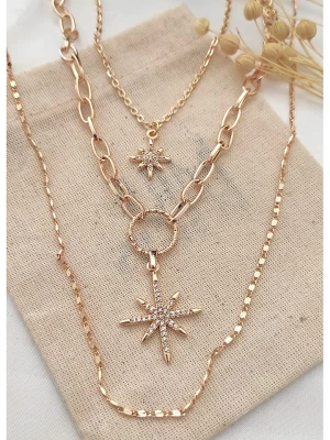 atelier MIU Pozłacany naszyjnik z cyrkoniami - dł. 50 cm rozmiar: onesize