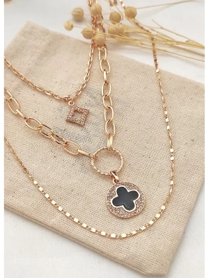 atelier MIU Pozłacany naszyjnik z cyrkoniami - dł. 50 cm rozmiar: onesize