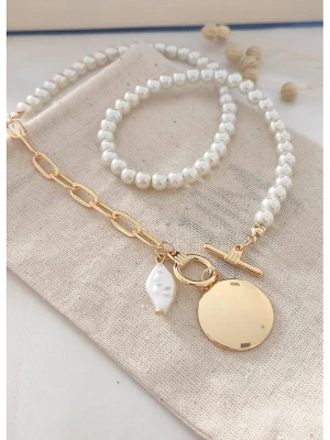 atelier MIU Pozłacany naszyjnik z elementem ozdobnym - dł. 46 cm rozmiar: onesize