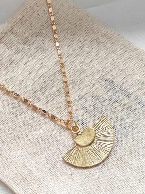 atelier MIU Pozłacany naszyjnik z zawieszką - dł. 42 cm rozmiar: onesize